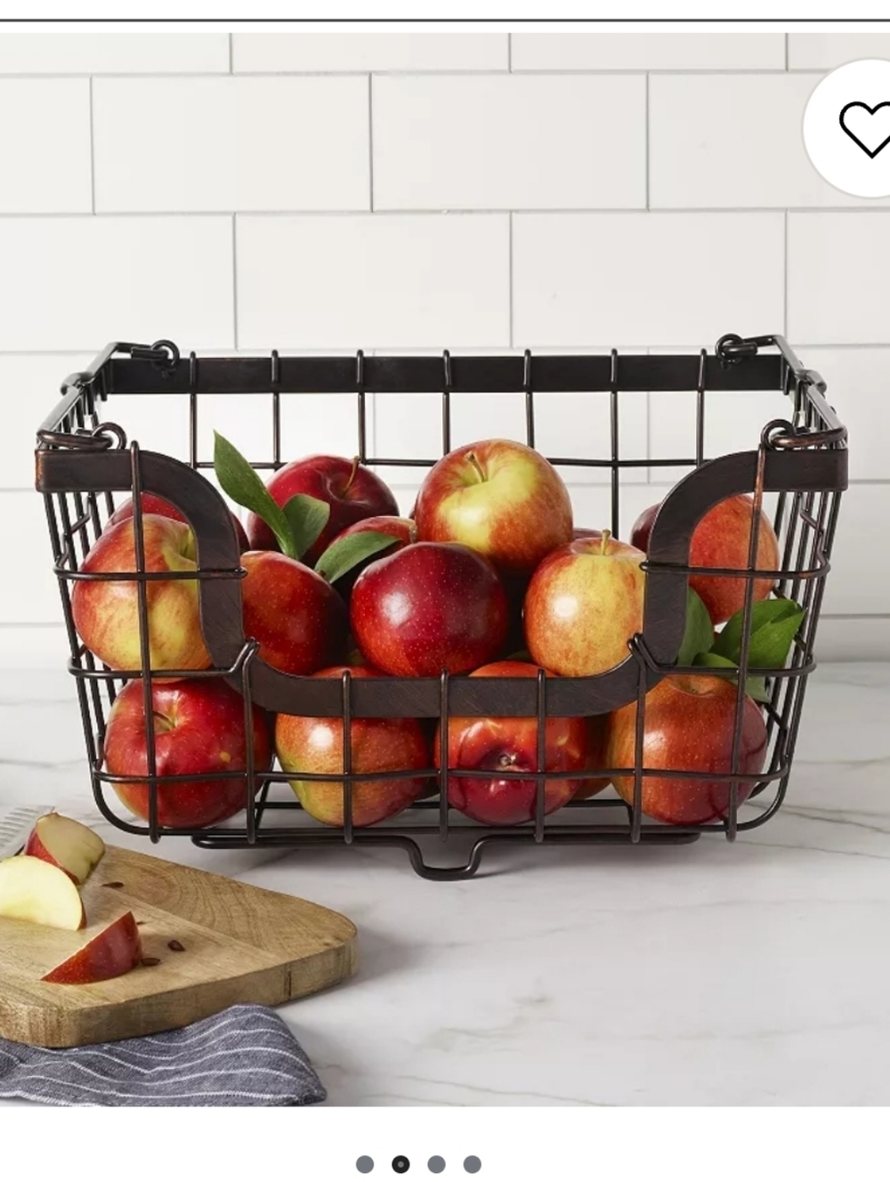 Set Of 3 Gourmet Basics Stacking and Nesting Wire Basket